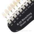 Teeth Whitening Bleaching Shade Chart 20 Colors Comparator
